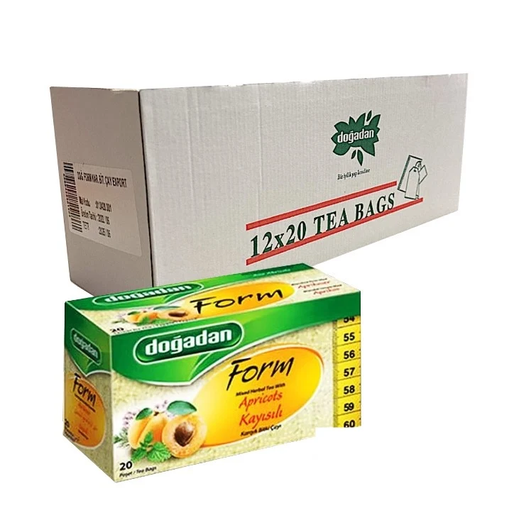 Dogadan Form Apricot Mixed Herbal Tea (Kayisili Bitki Cayi), 20 Tea Bags