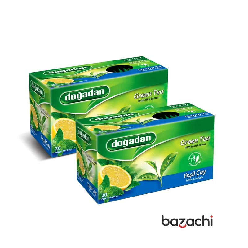 Dogadan Green Tea with Mint and Lemon 20 Tea Bags