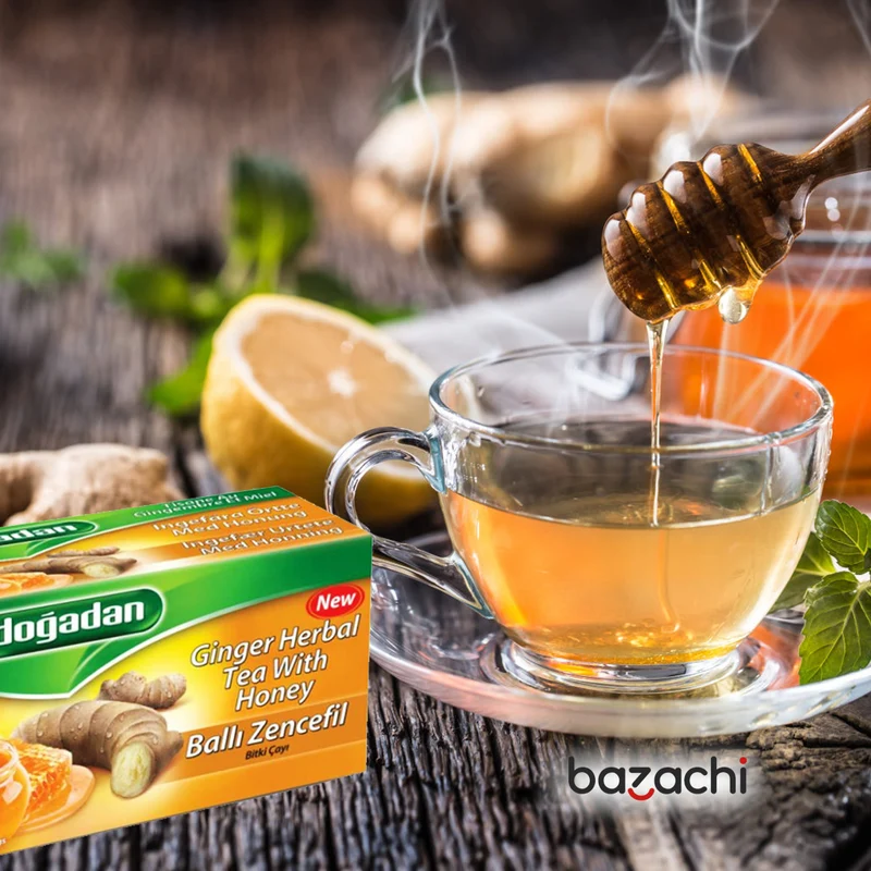 Dogadan Ginger Herbal Tea With Honey (Balli Zencefil Cay), 20 Tea Bags