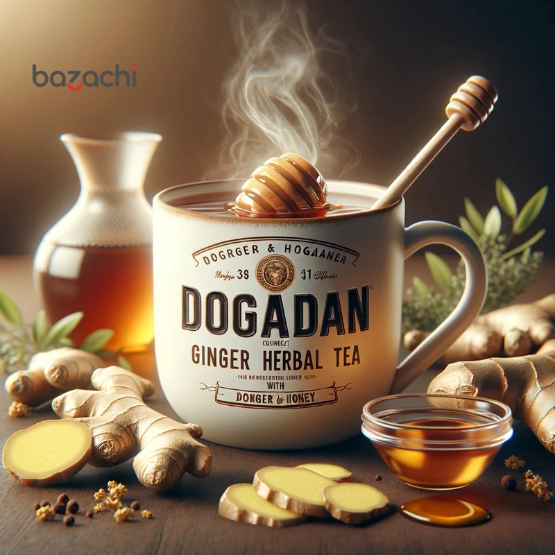 Dogadan Ginger Herbal Tea With Honey (Balli Zencefil Cay), 20 Tea Bags
