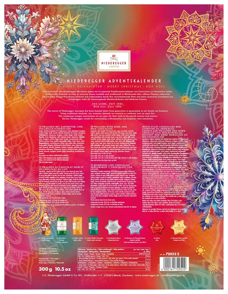 Niederegger 'Merry Christmas' Adventskalender 300g / 10.58oz