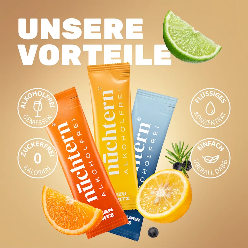 nüchtern Selection Paket Alkoholfrei – 30 Drinks (Wacholder Basis, Italian und Hugo Spritz)