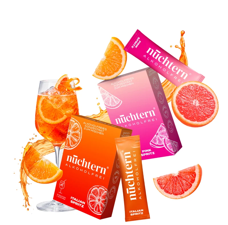 nüchtern Spritz Aperitivo Set Alkoholfrei – 20 Drinks (Italian + Pink Spritz)