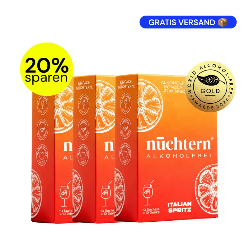 nüchtern Italian Spritz Alkoholfrei – 3er‑Paket (30 Drinks für deinen Aperitivo)