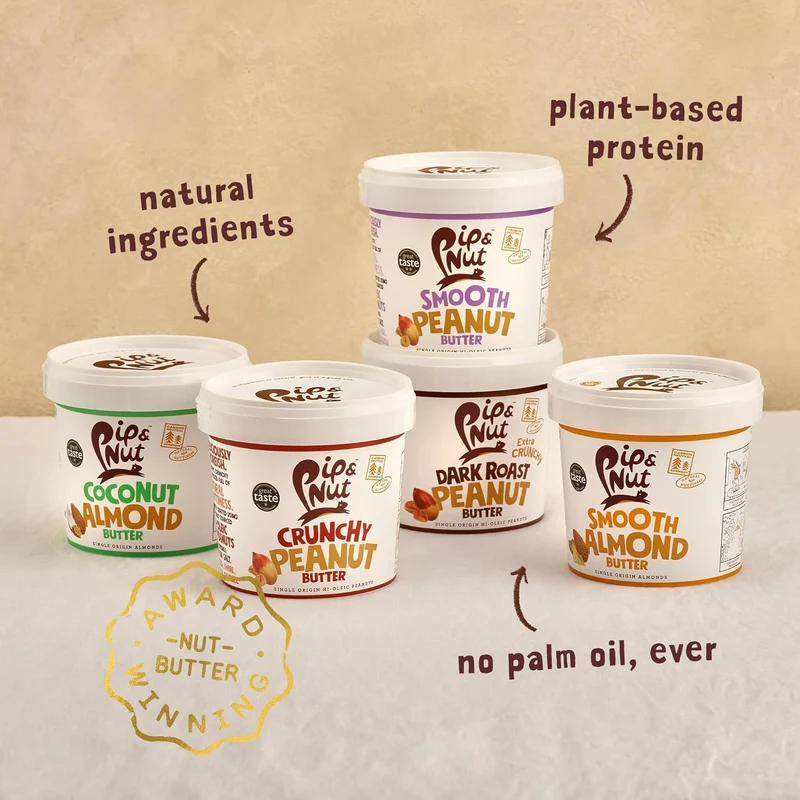 Pip & Nut Hi-Oleic Crunchy Peanut Butter, 1kg