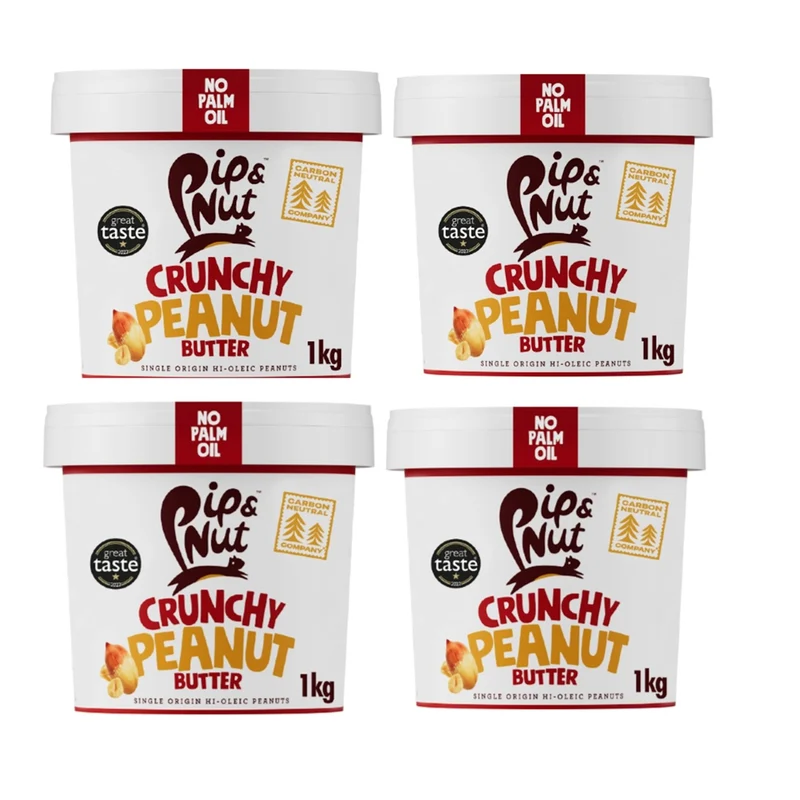 Pip & Nut Hi-Oleic Crunchy Peanut Butter, 1kg