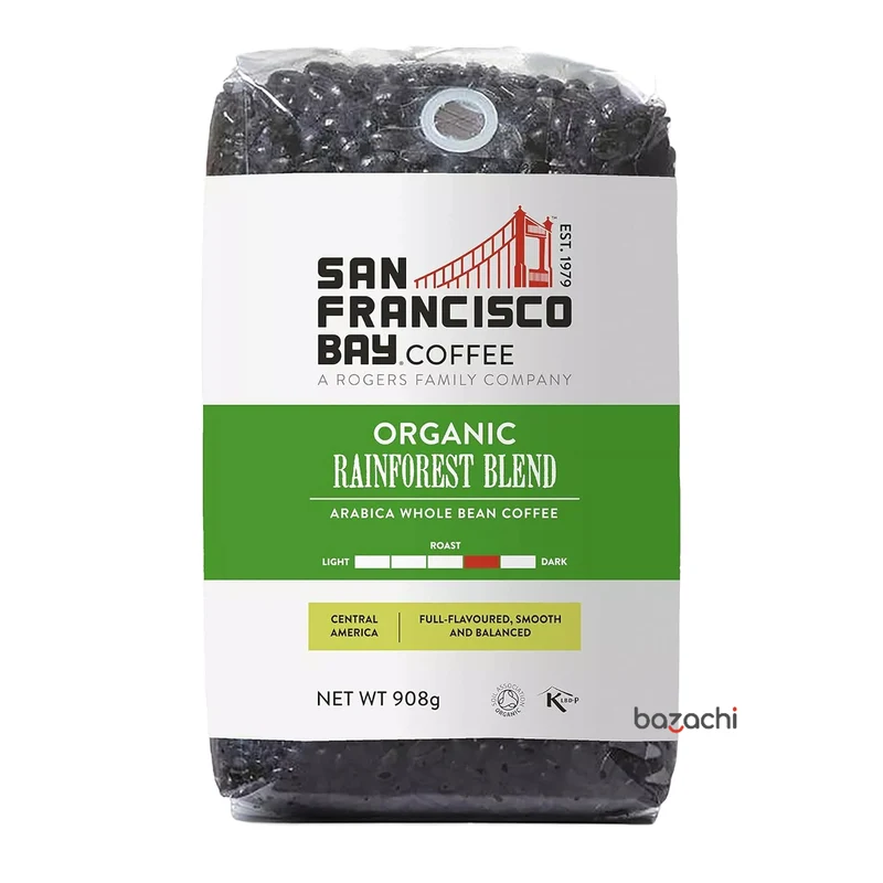 San Fransisco Bay Coffee Beans Organic Rainforest Blend, 908g