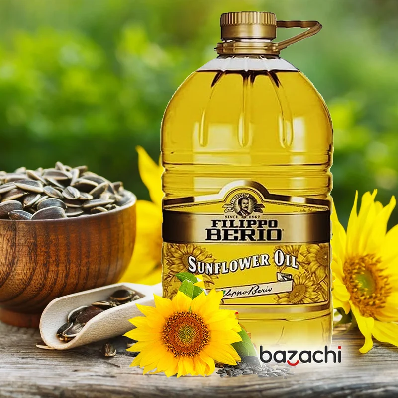 Filippo Berio Sunflower Oil, Cooking Oil, 5L x 5 Pack
