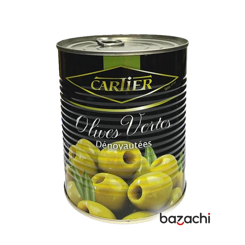 Cartier Green Pitted Olives, 850g