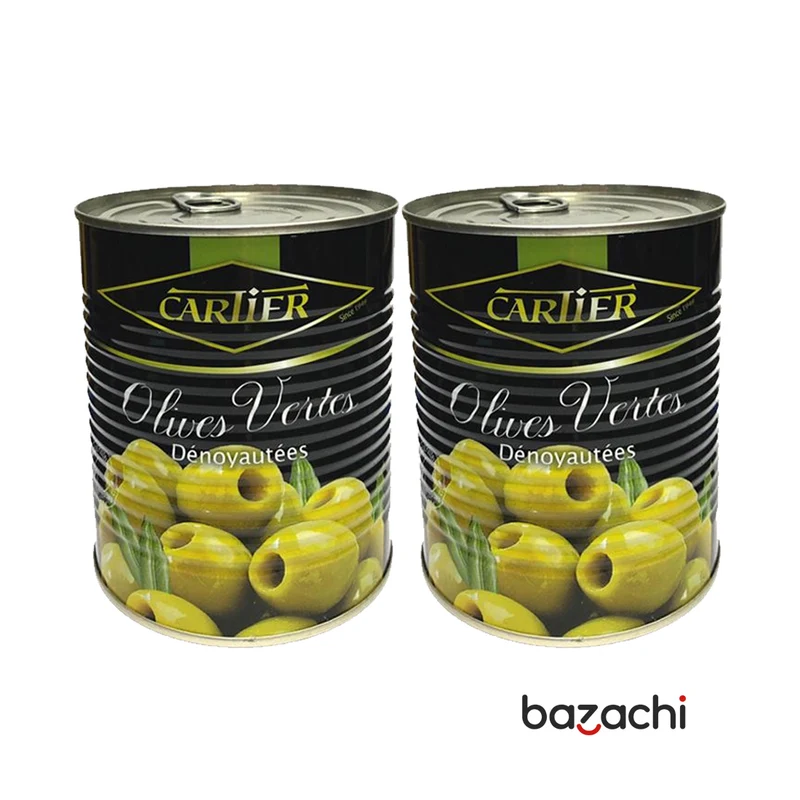 Cartier Green Pitted Olives, 850g