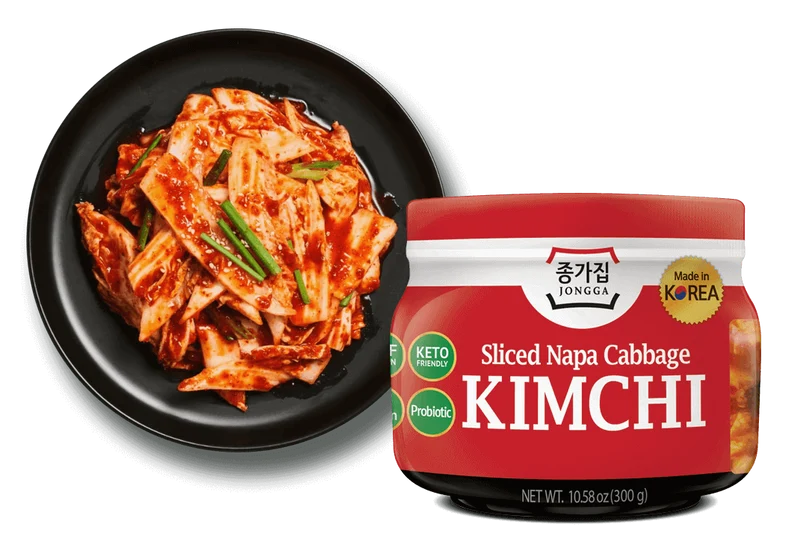 Jongga Naturally Fermented Kimchi Sliced Napa Cabbage, 1.5Kg