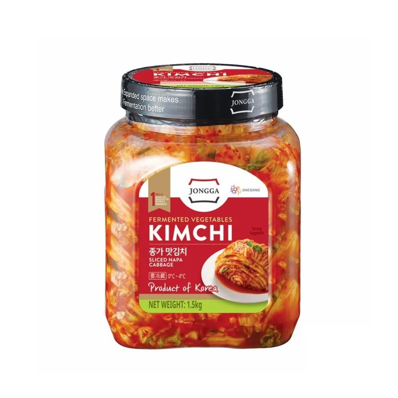 Jongga Naturally Fermented Kimchi Sliced Napa Cabbage, 1.5Kg