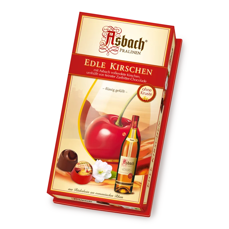 Asbach Edle Kirschen in Zartbitterschokolade ohne Kruste 100g / 3.52oz