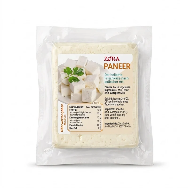 Zora - Fresh Paneer (2 x 500gm) 1kg - Only Berlin Delivery