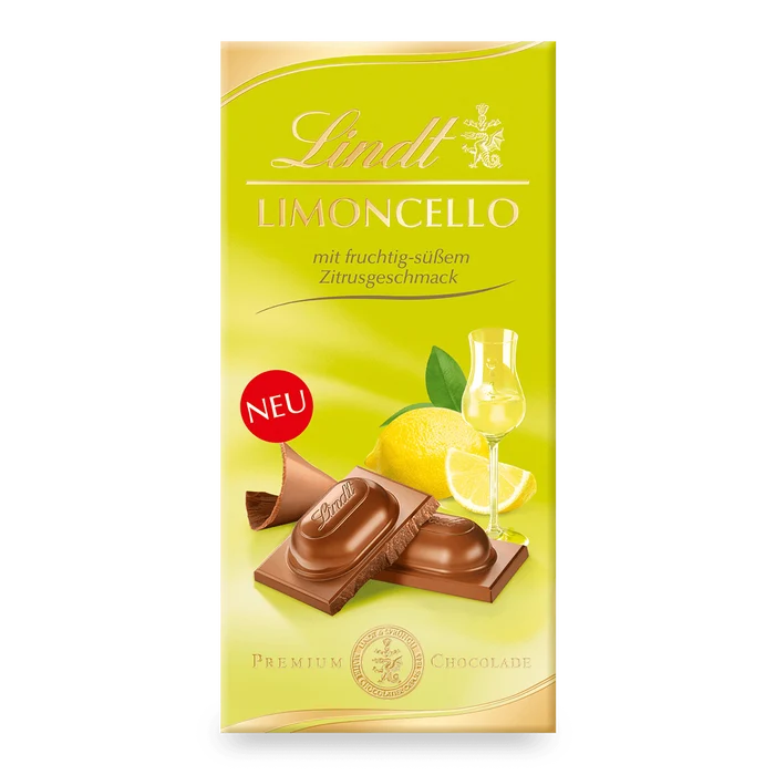 Lindt Limoncello Vollmilch Schokoladen Tafel 100g / 3.52oz