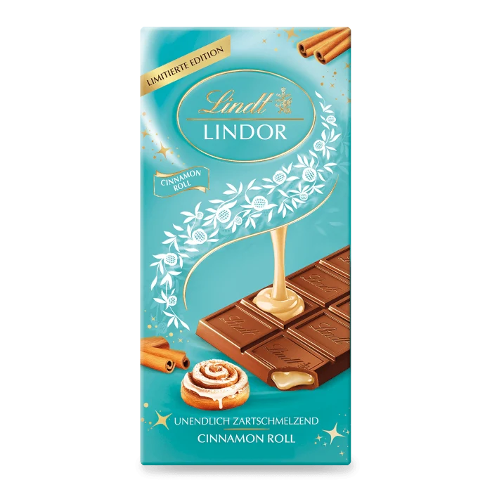 Lindt Lindor Cinnamon Roll Schokoladen Tafel 100g / 3.52oz