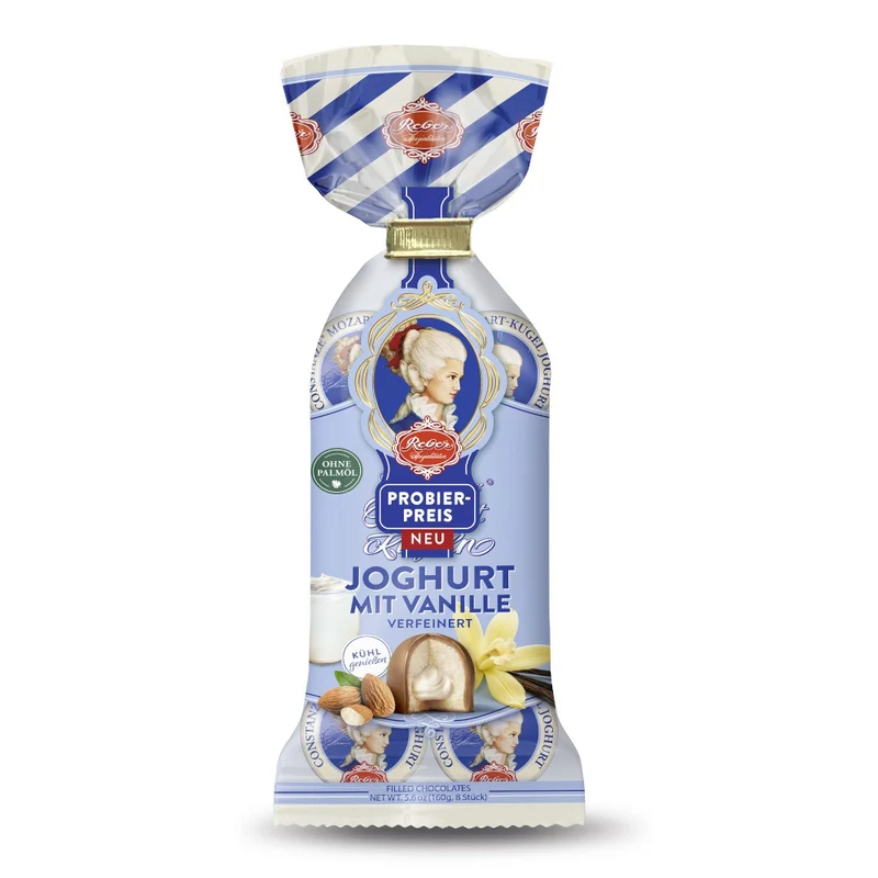 Reber Joghurt Vanille Constanze® Mozart Kugeln 8 Stück 160g