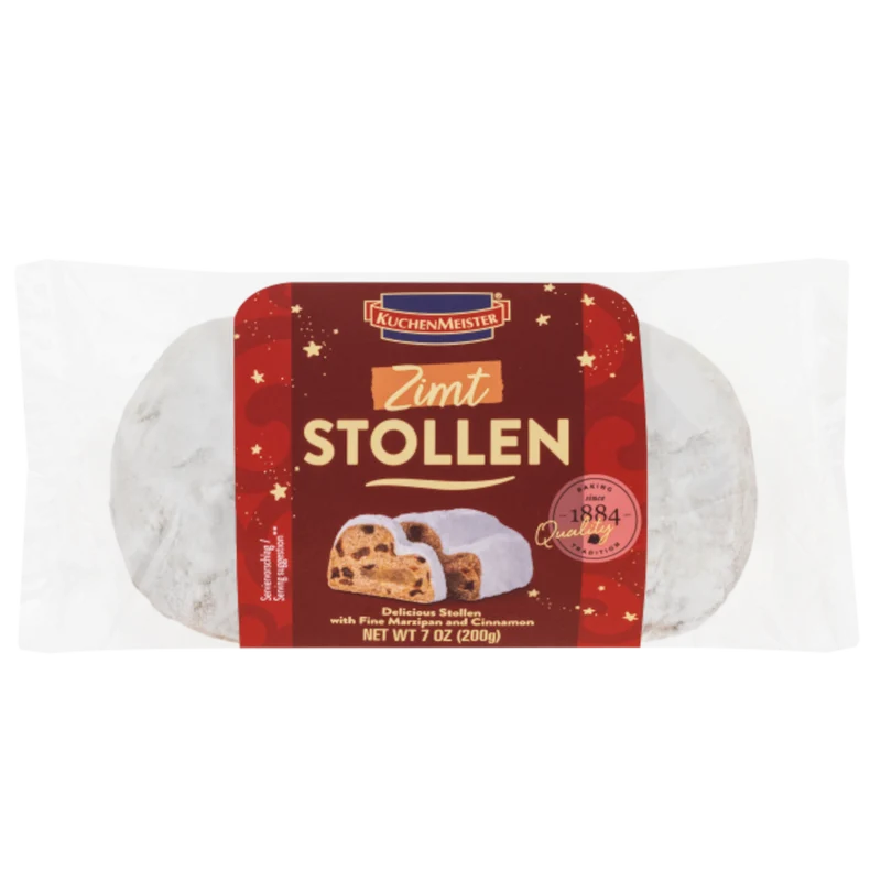 KuchenMeister Kleiner Zimt Christstollen Weihnachtsgebäck 200g