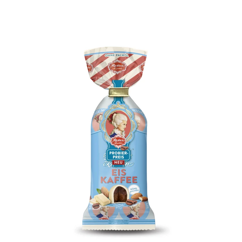Reber Constanze Eiskaffee weiße Mozart Kugeln 8 Stück 160g