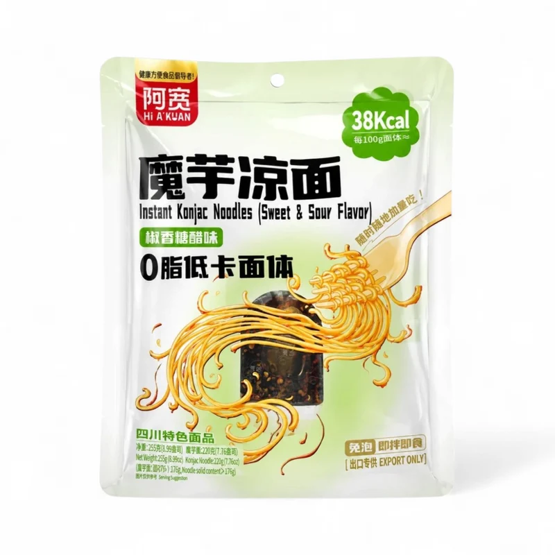 Akuan Instant Konjac Noodles - Sweet & Sour Flavour 255gm