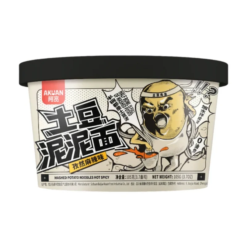 Akuan Mashed Potato With Noodles - Hot Spicy Flavor 105gm