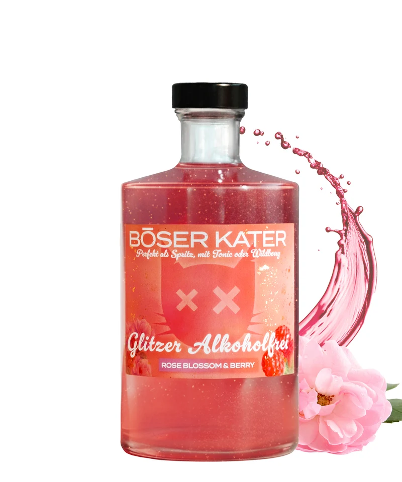 Böser Kater Rose & Berry mit Glitzer