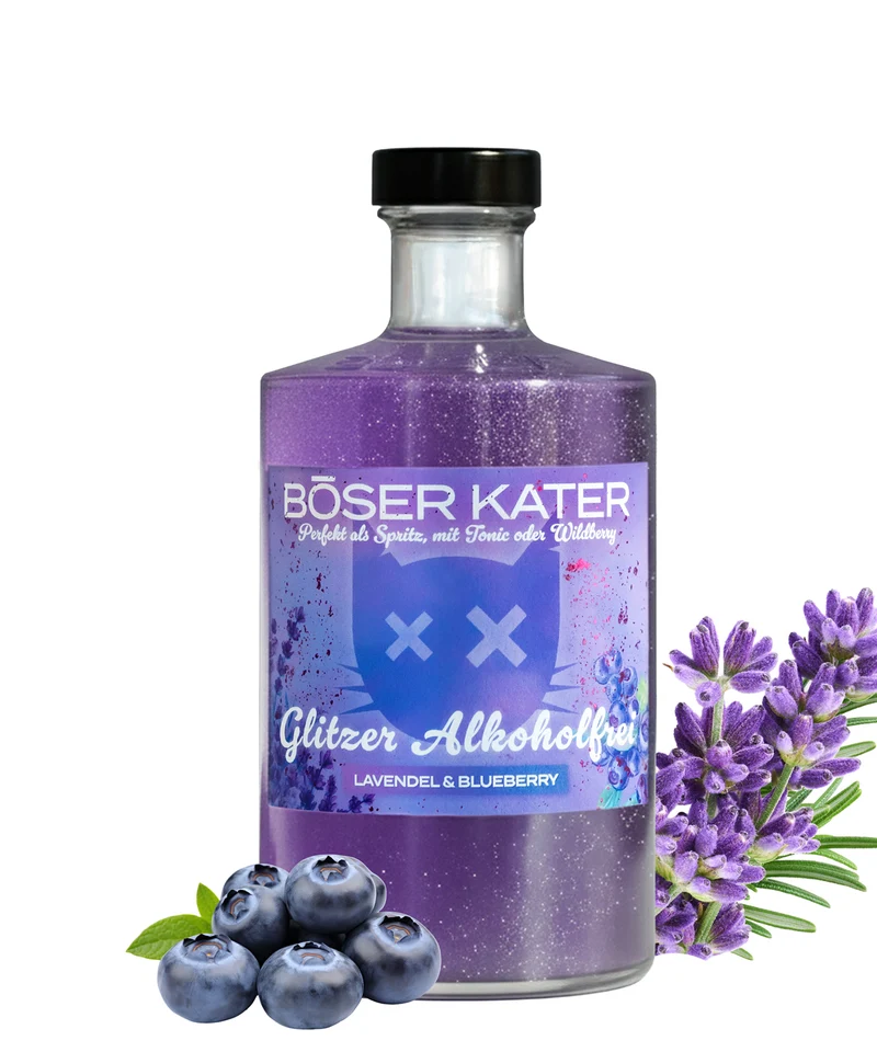 Böser Kater Lavendel & Blueberry mit Glitzer