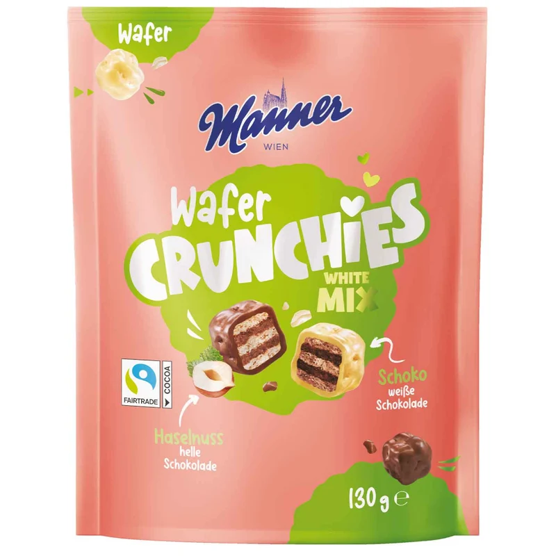 Manner Wafer Crunchies White Mix 130g / 4.58oz