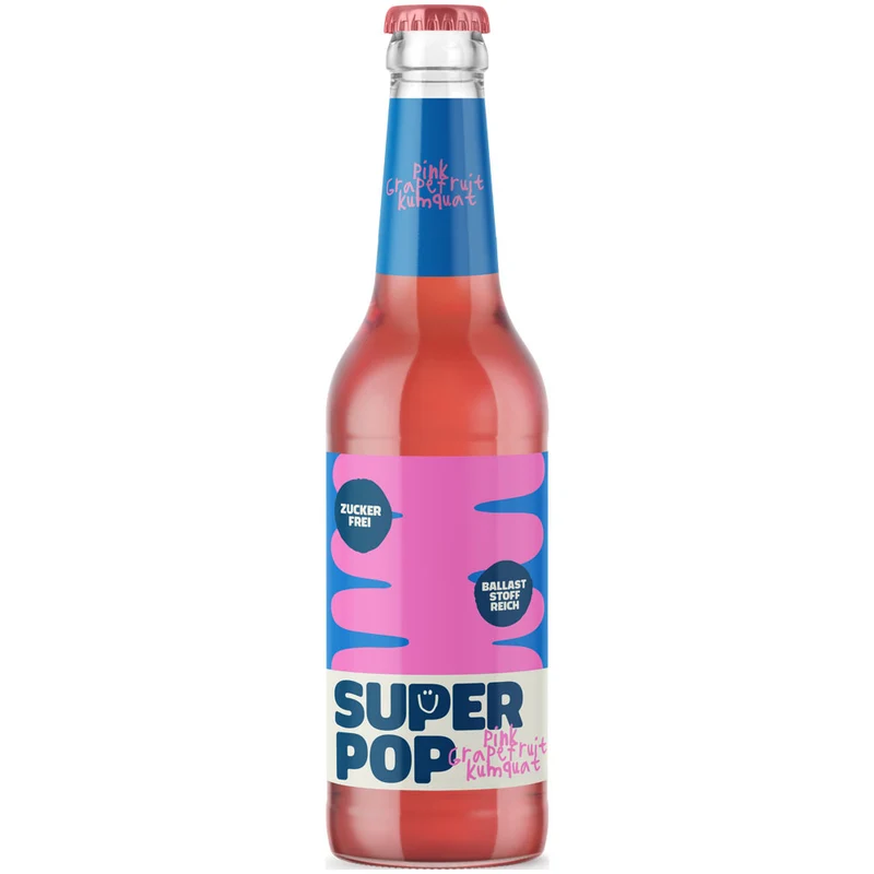 Super Pop Pink Grapefruit-Kumquat 24x 0,33 Liter (MEHRWEG)