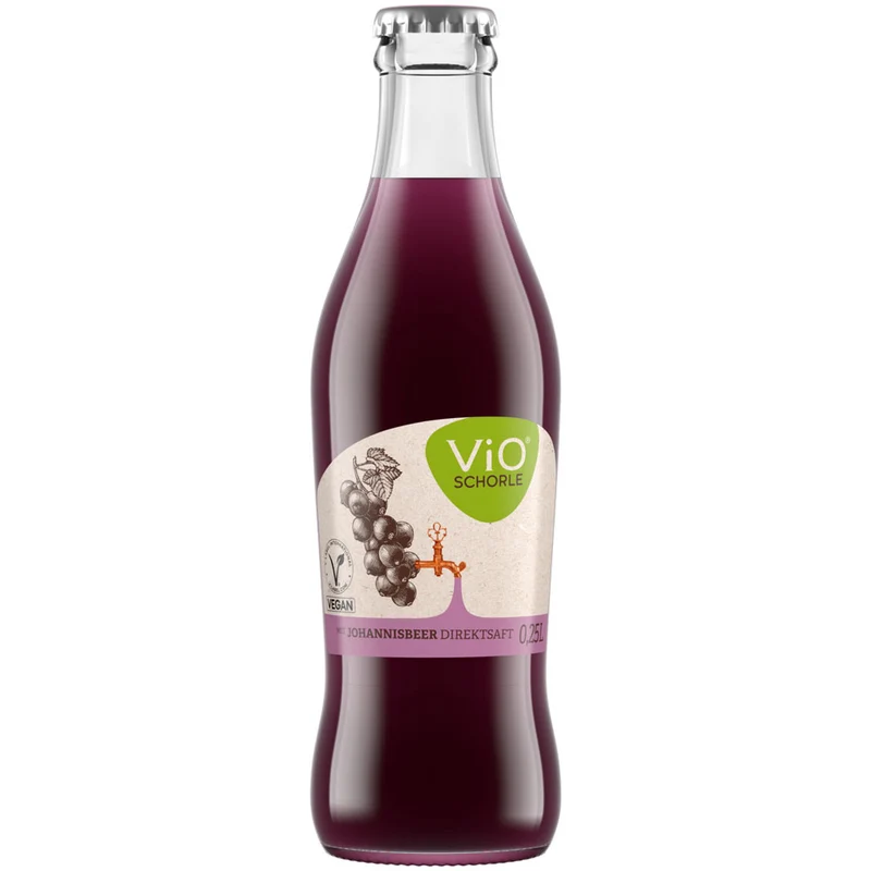ViO Schorle Schwarze Johannisbeere 24x 0,25 Liter (MEHRWEG)