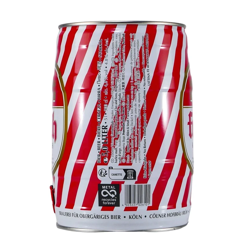 Cölner Hofbräu Früh Kölsch Bierfass 5,0L EINWEG