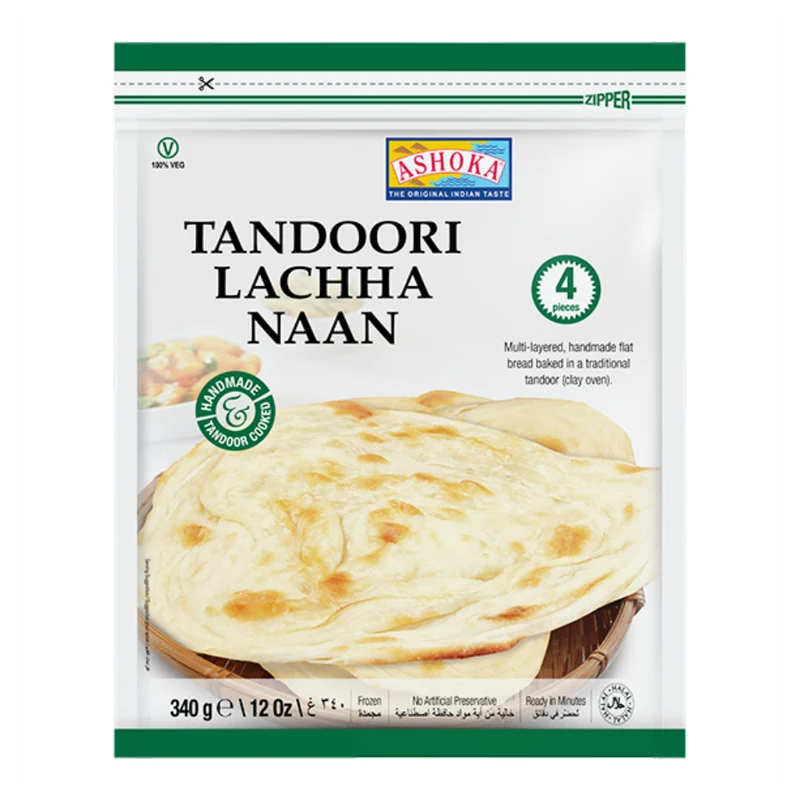 4× Frozen Ashoka Tandoori Lachha Naan