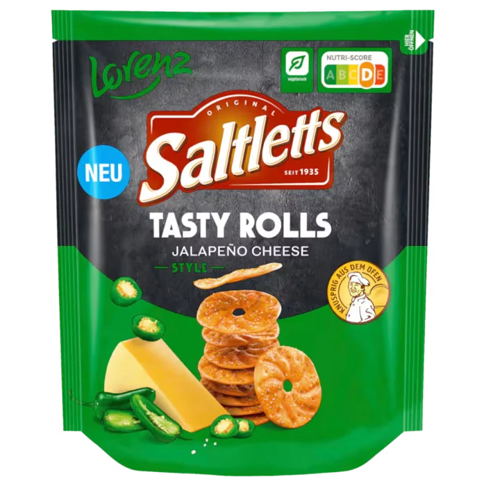 Lorenz Saltletts Tasty Rolls Jalapeno Cheese Style 130g / 4.59oz