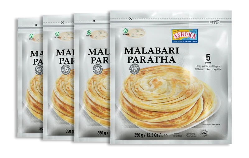 4× Frozen Ashoka Malabar Paratha