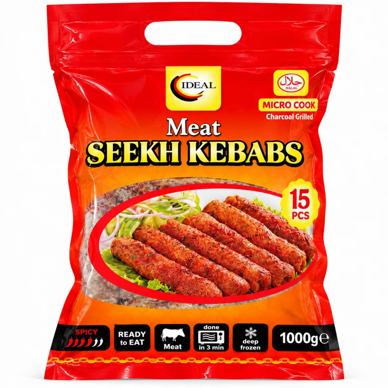 Frozen Ideal Meat Seekh Kebabs (15pcs) 1kg - Only Berlin Delivery