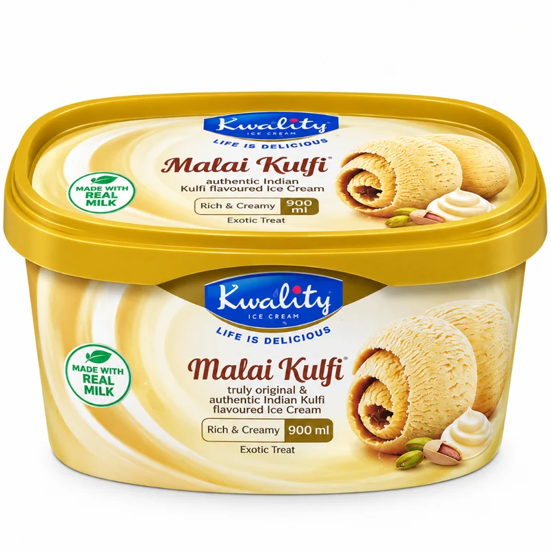 Frozen Kwality Kulfi Tub - Malai 900ml (Only Berlin Delivery)