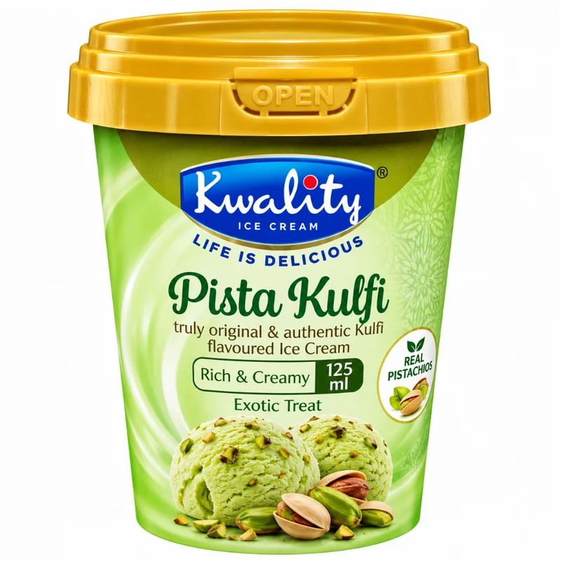 Frozen Kwality Kulfi Cup - Pista 125ml (Only Berlin Delivery)