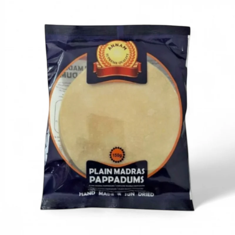 Annam Plain Madras Pappadums 150gm