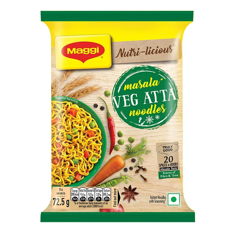 Maggi Masala Veg Atta Noodles 72.5gm