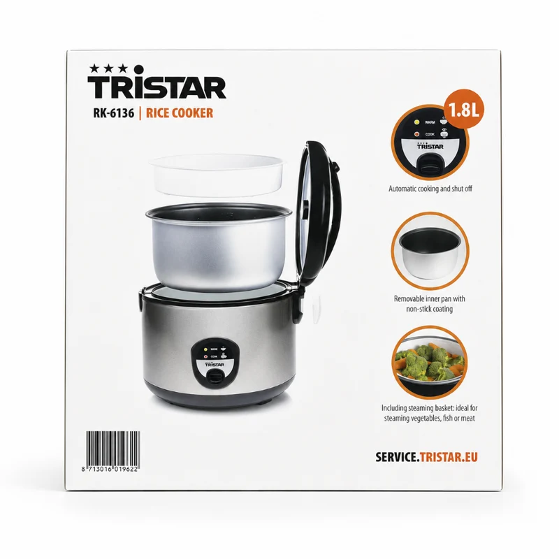 Tristar - Drum Rice Cooker (Model No: 6136) 1.8L