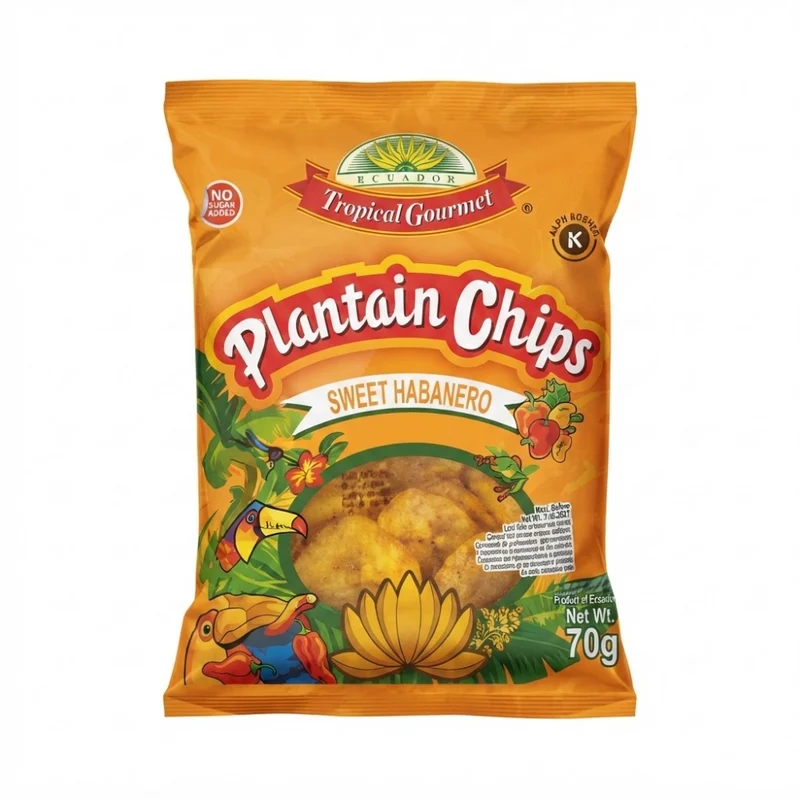 Tropical Gourmet Plantain Chips - Sweet Habanero 70gm