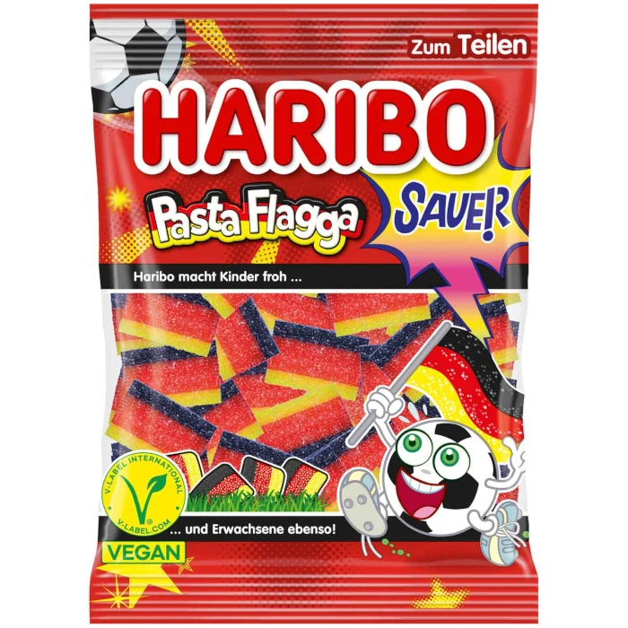 HARIBO Pasta Flagga Sauer Fruchtgummies Vegan 160g