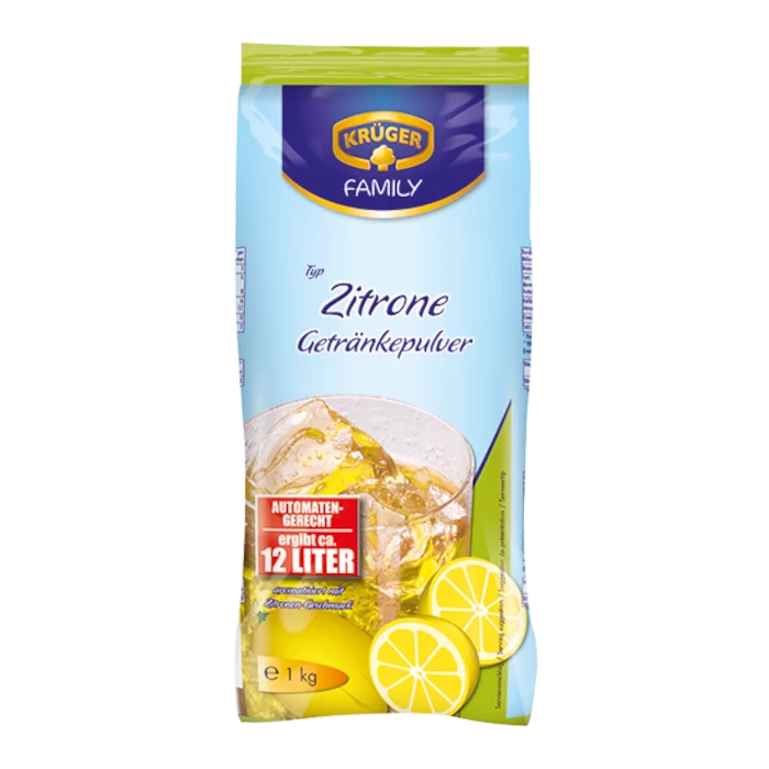 KRÜGER FAMILY Getränkepulver Zitrone 1kg / 2.2lbs