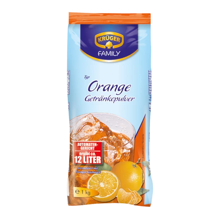 KRÜGER FAMILY Getränkepulver Orange 1kg / 2.2lbs
