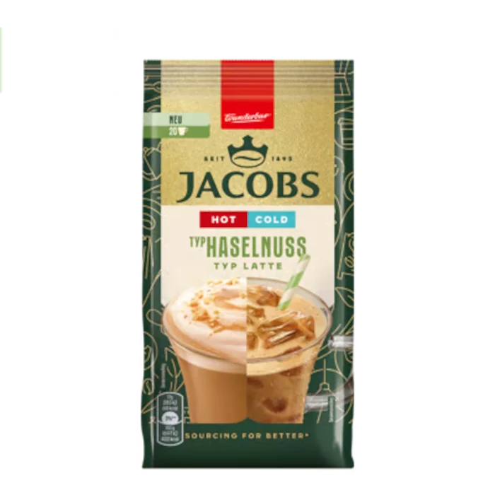 Jacobs Instant Cappuccino Typ Haselnuss Latte Hot & Cold 340g / 12oz