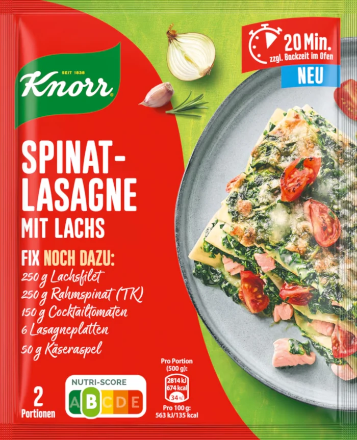 Knorr Fix für Spinat-Lasagne mit Lachs 40g / 1.41oz