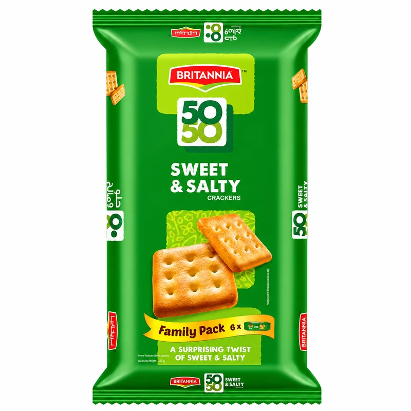 Britannia 50-50 Sweet & Salty (Family Pack) 372gm