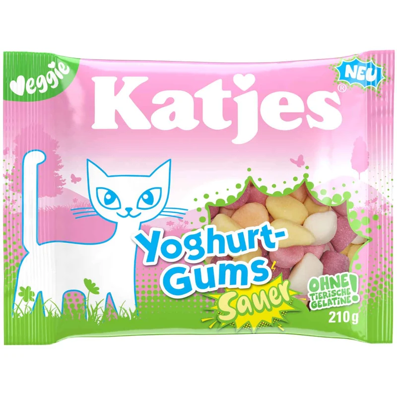 Katjes Yoghurt Gums Sauer vegetarisches Fruchtgummi 210g