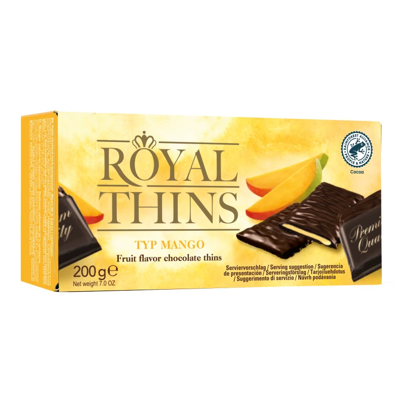 Halloren Royal Thins Mango-Creme-Täfelchen, vegan 200g / 7.05oz