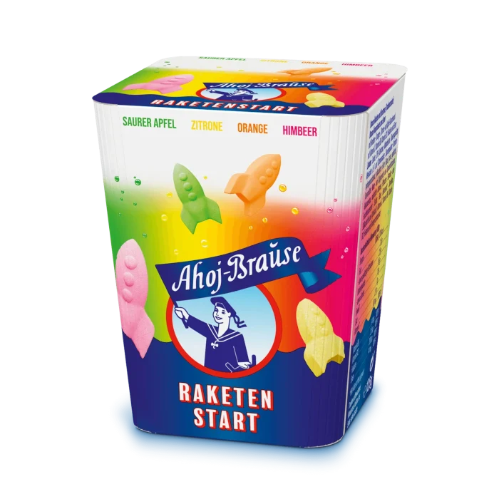Ahoj-Brause Raketenstart Brausebonbons, vegan 125g / 4.4oz MHD: 10/2026